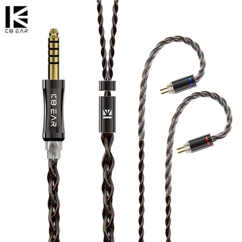 KBEAR ST7 HIFI кабел за надграждане на кабелни слушалки 4N мед без кислород 3.5mm / 2.5mm / 4.4mm щепсел IEMs MMCX 2Pin/QDC свържете балансиращ кабел