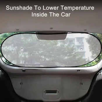Автомобилен сенник с мек платнен дизайн Сгъваем универсален автомобил Заден прозорец Сенник със смукателни чаши за UV защита от съществено значение