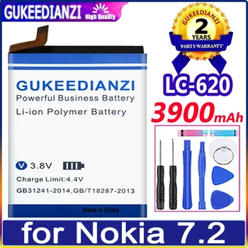GUKEEDIANZI Нова LC-620 батерия за Nokia 7.2 6.2 TA-1198 TA-1200 TA-1196 3900mAh мобилен телефон Batterij + инструменти за подарък