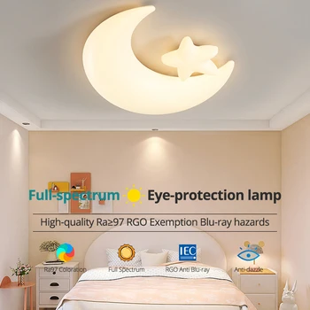 Спални светлини Nordic LED полилей лампа вътрешно осветление за хол детска стая кухня дома декор лунна звезда дизайн тела