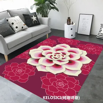 Висококачествени Rose 3D отпечатани килими за холна масичка за кафе tapete Модерен скандинавски стил спалня килим и килим може по поръчка