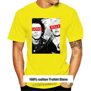 Nuevo Sid y Nancy camiseta Punk 100% algodón Premium Sid Vicious pistolas Estilo libre Tee camiseta