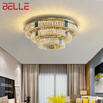BELLE Nordic таванни лампи LED модерна светлина луксозно творческо кристално приспособление за домашен хол спалня декор
