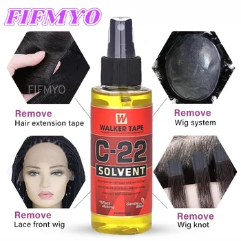 C-22 Wig Glue Remover Spray Fast Acting C22 Hair Extensions Remover Tape in Extension Remover for Hairpiece Hair Replacement
