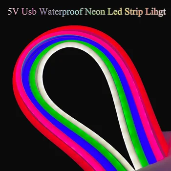 Открит водоустойчив 5V USB гъвкав Led лента неонови светлини за живеене игрална стая цвят подсветка геймър Коледа спалня decoratio