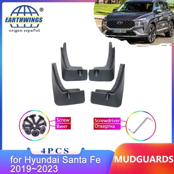 За Hyundai Santa Fe TM 2023 2022 2021 2020 2019 Аксесоари Калници Предпазители за пръски SUV калници Калници за калници Задни колела Връзване на автомобили