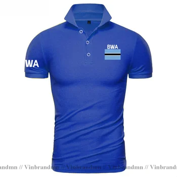Ботсвана Батсвана Поло ризи Мъже къс ръкав класически марки риза нация отбор стил памучни върхове страна флаг нова мода BWA