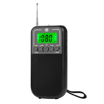 1 парче преносим AM FM SW радио транзистор радио с LED фенерче черен авариен джоб Walkman радио за открит къмпинг