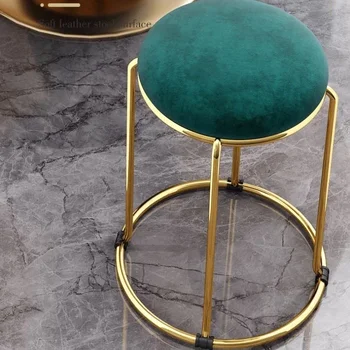Леки луксозни столове Стифиращи се ниски кръгли столове Модерни минималистични столове за хранене Пейки Скандинавски малък стол за домашна употреба