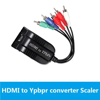 HDMI към скалер YPbPr конвертор HDMI към компонентен адаптер поддръжка 720/1080P за телевизор, PS3, Xbox, Fire Stick, Roku, DVD плейъри