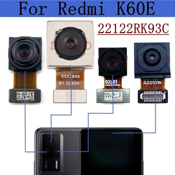 Предна задна камера за Xiaomi Redmi K60E 22122RK93C Оригинална задна широка макро основна камера модул Flex кабел подмяна част