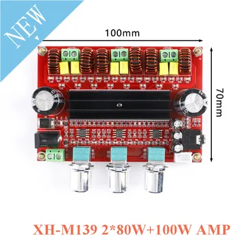 XH-M139 TPA3116D2 2x 50W + 100W 2.1 канален цифров субуфер усилвател на мощност платка TPA3116 * 2 3 канала DC 12-24V