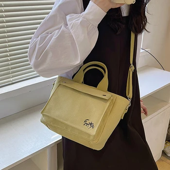 Дамски ретро чанти с голям размер памучна платно чанта за рамо мода Crossbody чанта пратеник чанта цип случайни мъкна мулти джоб