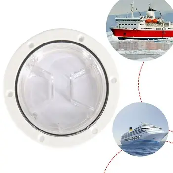 Круизен кораб Бял люк за достъп 4/6 инчов неплъзгащ се кръгъл капак на палубата на палубата на лодката Инспекция на морското ветроходство