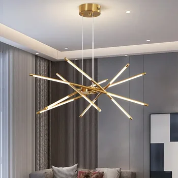 Модерен светодиоден полилей дистанционно управление за хол трапезария спалня кухня таван висулка светлина дизайн окачване лампа