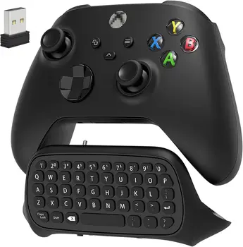 2.4Ghz мини контролер клавиатура 3.5mm аудио / слушалки жак Gaming Chatpad съобщение клавиатура с USB приемник за Xbox Series X / S