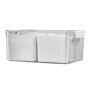 Хладилник кутия за съхранение на храни за многократна употреба пресни продукти плодове организатор с капак пластмасов хладилник и килер разделен контейнер