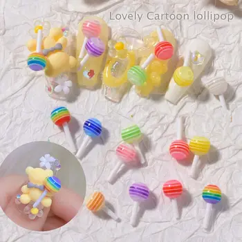 Colorful Sweet Lovely Symphony Lollipop Nail Art Jewelry 3D Nail Art Decoration Аксесоари за маникюр DIY Инструмент за нокти