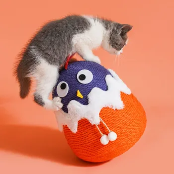 Cat пиле форма барабан котка драскач с сизал въже топка интерактивни играчки за котки котенца домашни любимци доставки