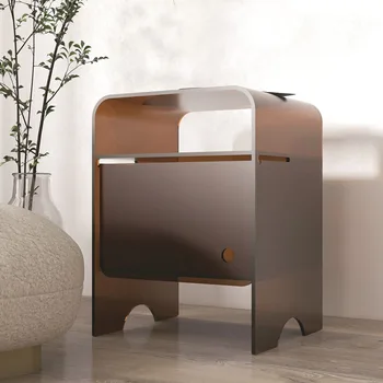 Nordic акрилни нощни шкафчета луксозна всекидневна мебели хол маси за кафе творчество диван странична маса прозрачен балкон чай маса