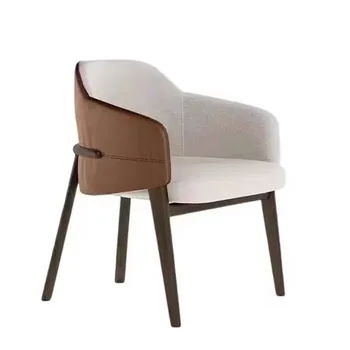 Nordic дизайнер масивна тъкан трапезен стол творчески модел стая книга стол Хотел ресторант продажби офис рецепция преговаря