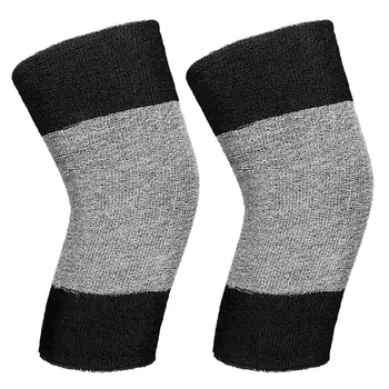 1 чифт еластични компресионни наколенки Удобна подкрепа за коляното Топли наколенки Зимни термични ръкави за коляното