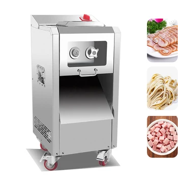 Електрическа машина за нарязване на месо Търговска вертикална машина за рязане на месо Автоматична машина за рязане на кубчета за рязане на зеленчуци