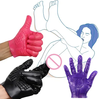 Секс ръкавици Мастурбация G Spot вагинален клитор стимулатор Масаж на гърдата Ръкавици за пръсти Еротични секс играчки за жени Двойки