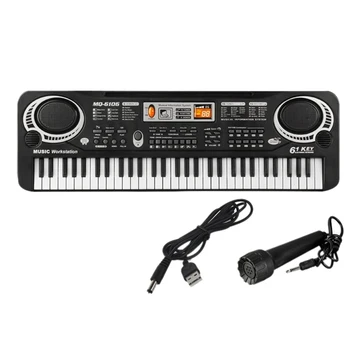 Цифрова музика електронна клавиатура електронна клавиатура с 61 клавиша музикални играчки клавиатури за възраст 3-12