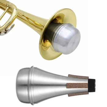 Преносими шумозаглушители с тромпет Алуминиев амортисьор за малък тромпет Перфектен за практика Ефективни шумозаглушители