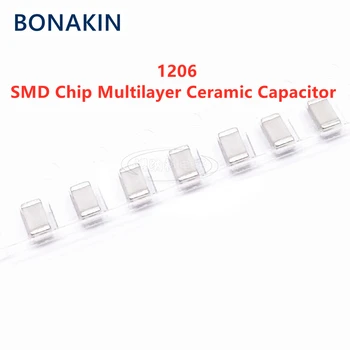 20PCS 1206 1NF 50V 100V 250V 500V 1000V 102J 5% C0G NPO SMD чип многослоен керамичен кондензатор