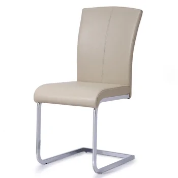 Дизайнерски кожени столове за хранене Акцент Офис шезлонг Метални холни столове Ергономичен лък минималистичен