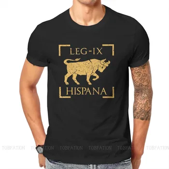 Древен Рим TShirt за мъже Legio IX Hispana Taurus емблема Basic Casual Tee T Shirt Новост Модерен Loose