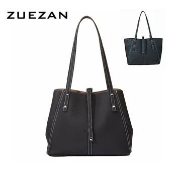 Голяма чанта за купувачи, дамска чанта за рамо от естествена кожа, 2 стила, кожа TOGO, женска 100% естествена чанта от кравешка кожа, D410