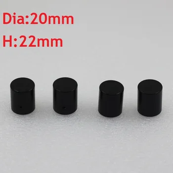 Dia20 H22 Алуминиево копче 20mm Превключвател за регулиране на силата на звука Hifi DIY комплекти Усилвател на мощност Knon Silver Black