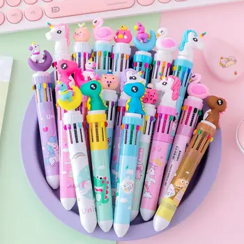 Candy Color Pen Unicorn Dinosaur Birthday Party Favor Kids Gift Wedding Guests Souvenir Giveaway School Present Child Pinata