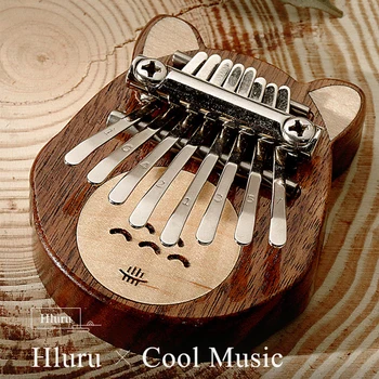 HLURU Mini Kalimba 8 клавиша Професионален палец пиано - преносим пръст пиано подарък деца пиано начинаещи музикални инструменти