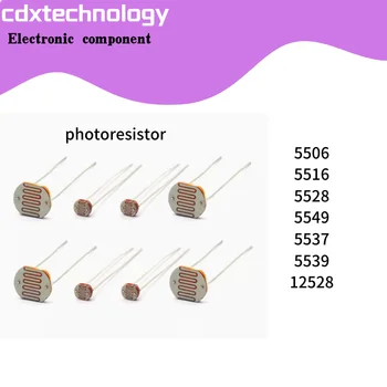 20pcs/lot 5506 5516 5528 5537 Фоторезистор Сензор за фотоелектричен превключвател Елемент за детекция 5MM