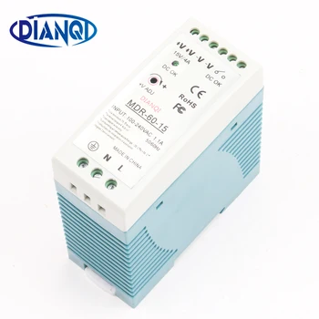 DIANQI MDR-60 12V 5V 15V 24V 36V 48V 60W Din Rail захранване AC-DC драйвер регулатор на напрежението мощност suply 110V 220V