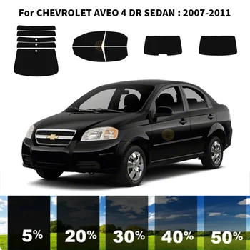 Предварително изрязана нанокерамика кола UV стъкло оттенък комплект автомобилни прозорец филм за CHEVROLET AVEO 4 DR SEDAN 2007-2011