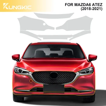 FOR Mazda 6 Atez 2012-2021 Филм за защита на автомобилната боя Pre Cut PPF Предна броня Trunk TPU прозрачен комплект Clear Decal Body Стикер