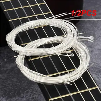 1/2PCS Класическа китара Струни Супер леки найлонови струни Сребърни заместващи струни Гореща китара струнна стоманена тел Части