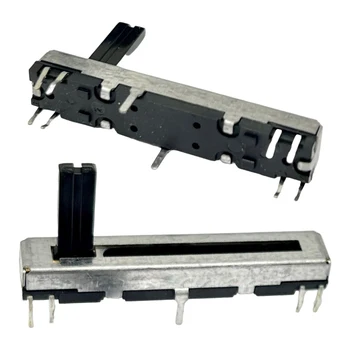  45MM Резистор от въглеродно фолио Плъзгащ се потенциометър с единичен съединител B100K Дължина на вала 15MM за Panasonic Mixer Fader