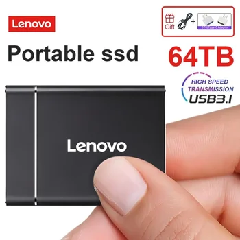 Lenovo Portable SSD Mobile Storage Hard Disk USB 3.1 Външен твърд диск 64TB 32TB 16TB Външен твърд диск за Ps4 Ps5