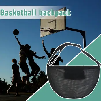 Преносима баскетболна раница мрежеста чанта Футбол футбол йога чанти Открит спорт фитнес волейбол пътуване съхранение топка Y6A2