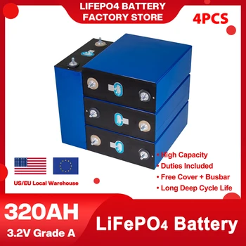 Grade A lifepo4 батерия 340AH 320AH 280AH 200AH Акумулаторен литиево-железен фосфат Cell lfp морски батери за EV RV количка лодка