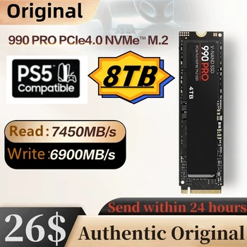 Нов SSD Nvme M.2 2280 PCIe 4.0 X 4 980 PRO 4TB 8TB вътрешен твърд диск 990 HDD твърд диск за PS5 настолен компютър/компютър/лаптоп