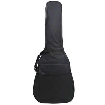Новата 41-инчова чанта за китара 210 подплата пълна полиестерна тънка с дебелина 8 мм може да се носи на двете рамене със странични джобове