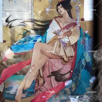 Игра Косплей Shiranui Onmyoji SSR Shiranui водолаз Али Хана кимоно косплей костюм нов секси рокля Хелоуин парти костюми