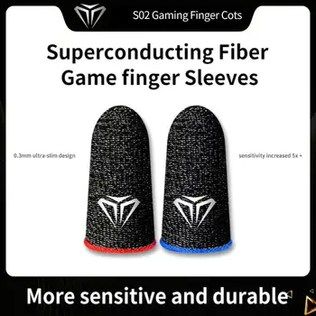 Game контролер чувствителен 1 чифт игри пръст ултра-тънък дишащ пръст капак за Pubg сензорен екран ръкавици трайни